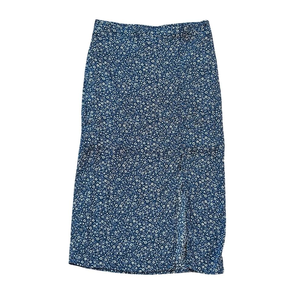 Mini Florals Blue Midi Skirt Y2K Coastal Summer Ivy & Main Size Small